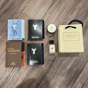 YSL, Hermes, Jo Malone samples